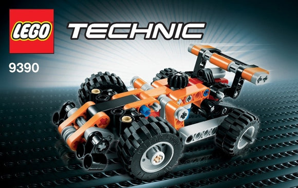 Présentation du set Lego Technic 9390, la voiture de course. De nombreux Lego sont disponibles d'occasion sur L'île aux trésors à Fribourg.