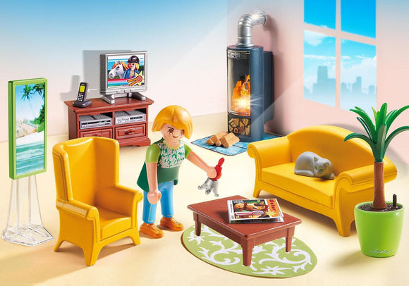 Playmobil City Life 5308 - Salon avec poele à bois