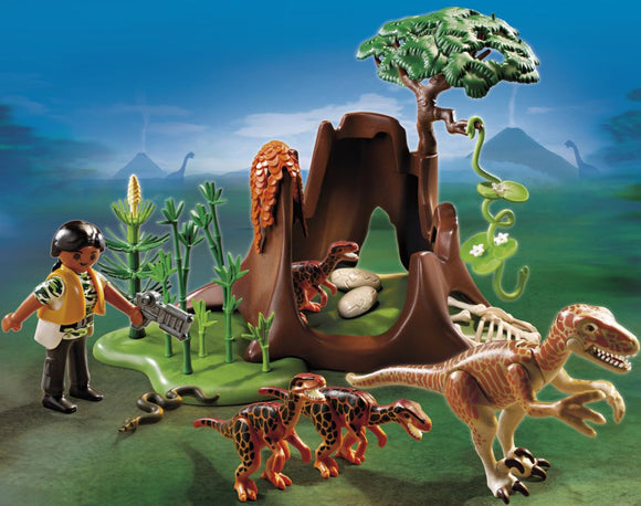 Playmobil Dinos 5233 - Deinonychus et vélociraptor - Jouets d'occasion sur L'île aux trésors
