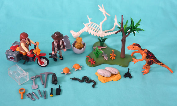 Playmobil Dinos 4162 - Dinosaures, exploratrice et explorateur - Jouets d'occasion sur L'île aux trésors